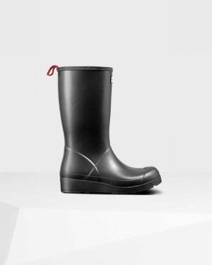Hunter Original Play Tall Pearlized Mid-Calf Women Rain Boots Black | 448174492