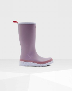 Hunter Original Play Tall Speckle Mid-Calf Women Wellington Boots Purple | 634705504