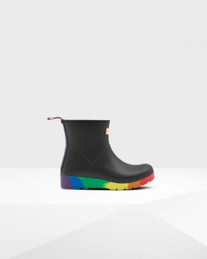 Hunter Original Pride Play Flatform Mid-Calf Women Rain Boots Black | 229101117