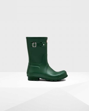Hunter Original Short Men Short Boots Green | 688211699