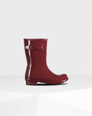Hunter Original Short Mid-Calf Women Rain Boots Red | 239961045