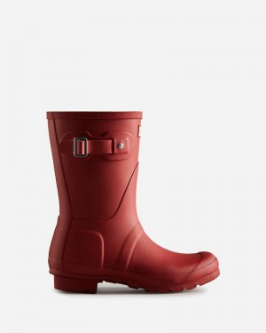 Hunter Original Short Women Wellington Boots Red | 392849342