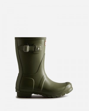 Hunter Original Short Women Wellington Boots Olive | 792427705