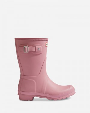 Hunter Original Short Women Wellington Boots Pink | 258977664