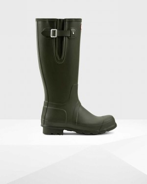 Hunter Original Side Adjustable Men Rain Boots Olive | 128850764