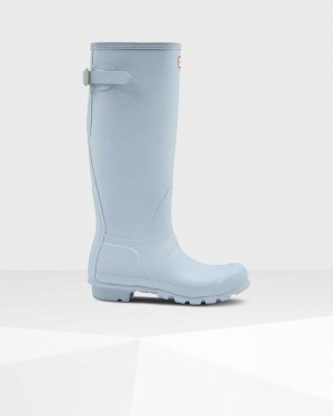 Hunter Original Tall Back Adjustable Women Rain Boots Grey | 195000655