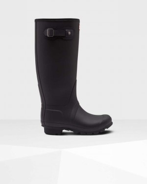 Hunter Original Tall Insulated Wide Leg Women Rain Boots Black | 729680494
