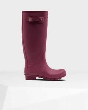 Hunter Original Tall Wide Leg Women Rain Boots Red | 339116252