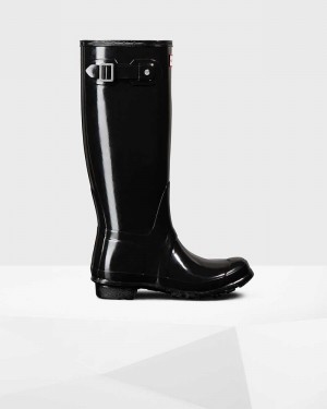 Hunter Original Tall Women Rain Boots Black | 687995227