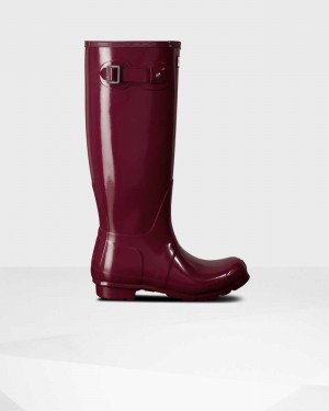 Hunter Original Tall Women Rain Boots Red | 102948603