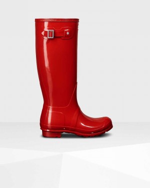 Hunter Original Tall Women Rain Boots Red | 868116009