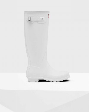 Hunter Original Tall Women Rain Boots White | 162200295