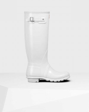 Hunter Original Tall Women Rain Boots White | 956518800