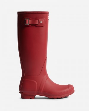 Hunter Original Tall Women Wellington Boots Burgundy | 220163761