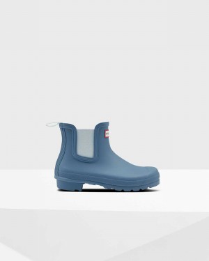 Hunter Original Women Chelsea Boots Blue | 440759900