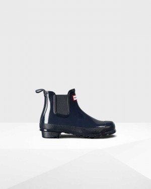 Hunter Original Women Chelsea Boots Navy | 806341838