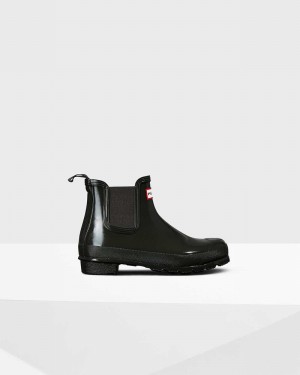 Hunter Original Women Chelsea Boots Olive | 644507146