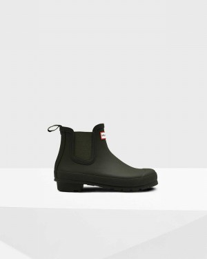 Hunter Original Women Chelsea Boots Olive | 568182492