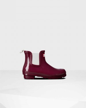 Hunter Original Women Chelsea Boots Red | 127018163