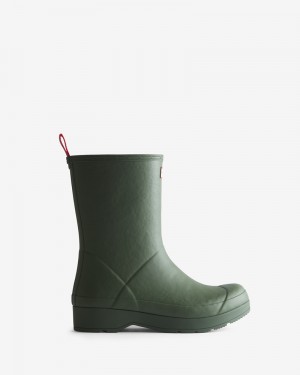 Hunter Play Mid Insulated Men Boots Green | 568618026