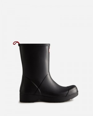 Hunter Play Mid Men Wellington Boots Black | 320452565