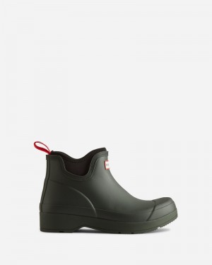 Hunter Play Neoprene Men Chelsea Boots Green | 161131260