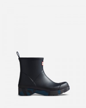 Hunter Play Short Camo Sole Men Boots Black | 827595449