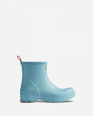 Hunter Play Short Men Wellington Boots Turquoise | 859589947