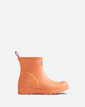 Hunter Play Short Women Wellington Boots Orange | 223595684