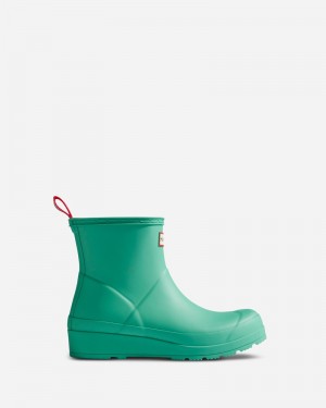Hunter Play Short Women Wellington Boots Green | 158663820
