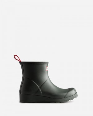 Hunter Play Short Women Wellington Boots Green | 406946244