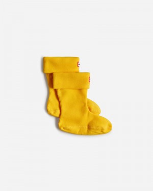 Hunter Recycled Fleece Cuff Boot Kids' Socks Yellow | 720495875