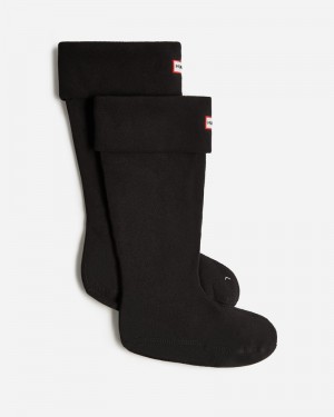 Hunter Recycled Fleece Cuff Tall Boot Men Socks Black | 168932164