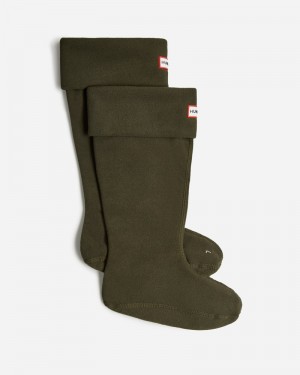 Hunter Recycled Fleece Cuff Tall Boot Men Socks Olive | 197023977