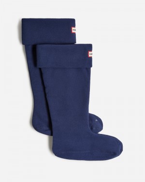Hunter Recycled Fleece Cuff Tall Boot Men Socks Navy | 812030522