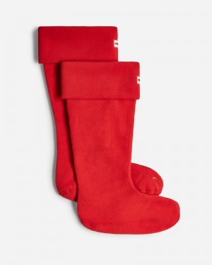 Hunter Recycled Fleece Cuff Tall Boot Men Socks Red | 425062726
