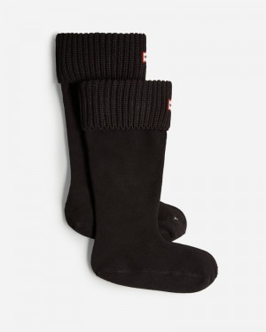 Hunter Recycled Half Cardigan Cuff Tall Boot Men Socks Black | 878954403