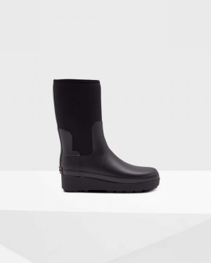 Hunter Refined Slim Fit Neoprene Creeper Short Women Boots Black | 110782728