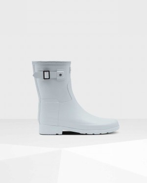 Hunter Refined Slim Fit Short Mid-Calf Women Short Boots Grey | 258261820