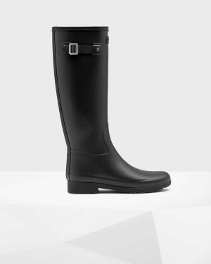 Hunter Refined Slim Fit Tall Women Wellington Boots Black | 772834942