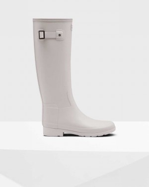 Hunter Refined Slim Fit Tall Women Wellington Boots Grey | 691172671