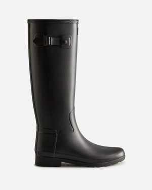 Hunter Refined Slim Fit Tall Women Wellington Boots Black | 604753330