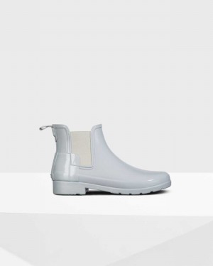 Hunter Refined Slim Fit Women Chelsea Boots Grey | 77225109