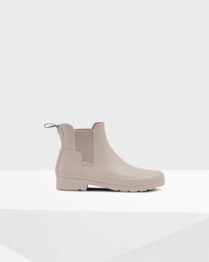 Hunter Refined Slim Fit Women Chelsea Boots Grey | 793441872
