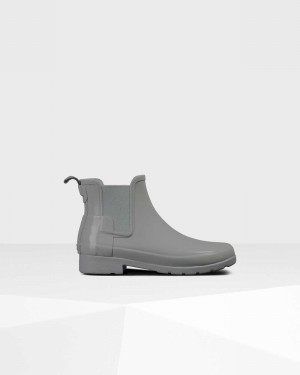 Hunter Refined Slim Fit Women Chelsea Boots Grey | 124702081