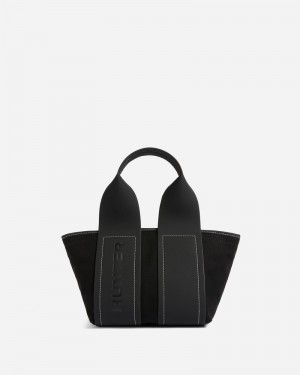 Hunter Refined Stitch Canvas Mini Women Tote Bags Black | 75649783