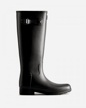Hunter Refined Tall Wide Women Wellington Boots Black | 59936437