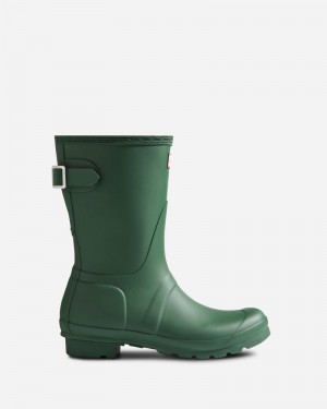 Hunter Short Back Adjustable Women Wellington Boots Green | 509547039