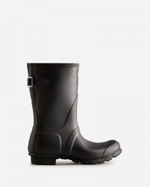 Hunter Short Back Adjustable Women Wellington Boots Black | 233171189
