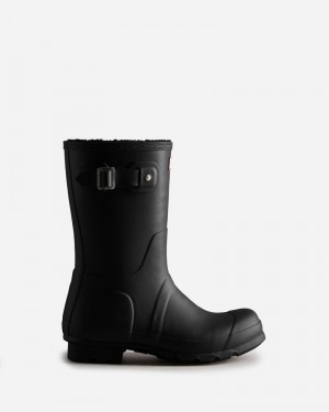 Hunter Short Insulated Men Wellington Boots Black | 947586663